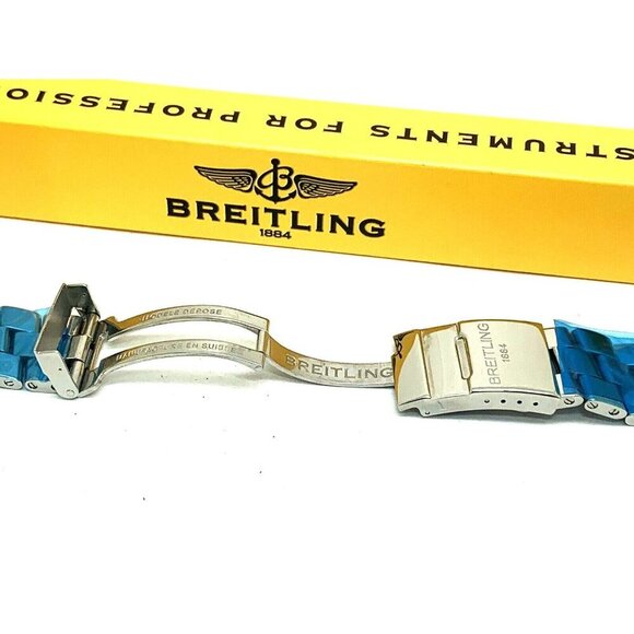 Breitling Men's Watch Replacement Bracelet Silver Stainless Steel Band 2… - Picture 7 of 10